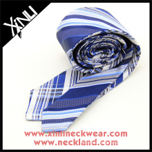 Reversible Plaid Stripes Cheap China Silk Necktie